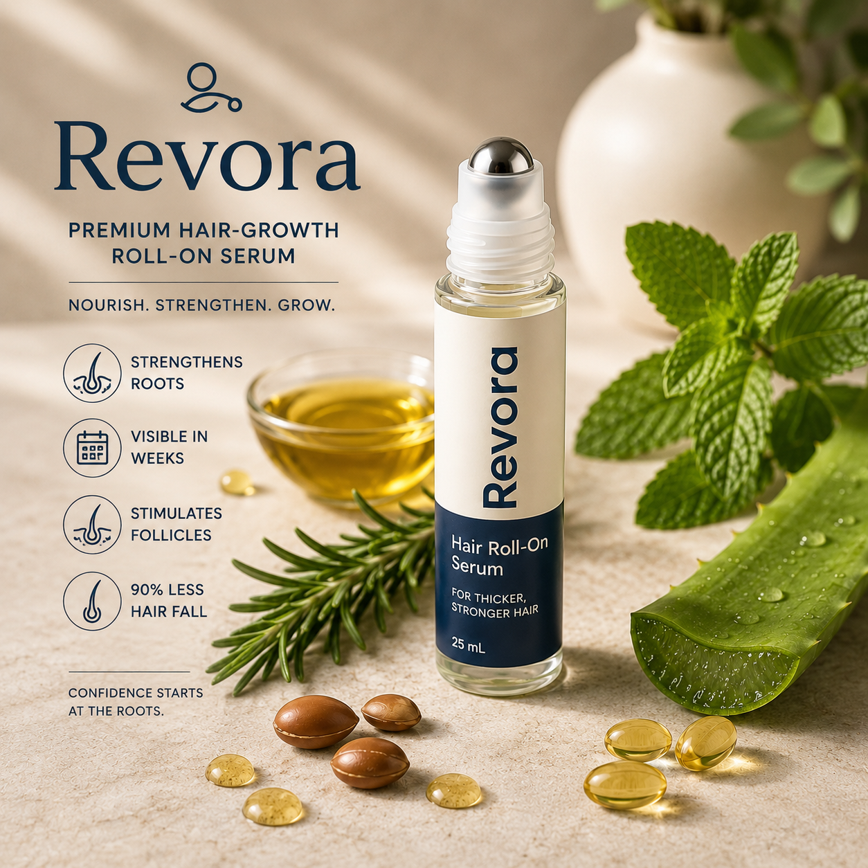 Revora Hair Roll-On Serum